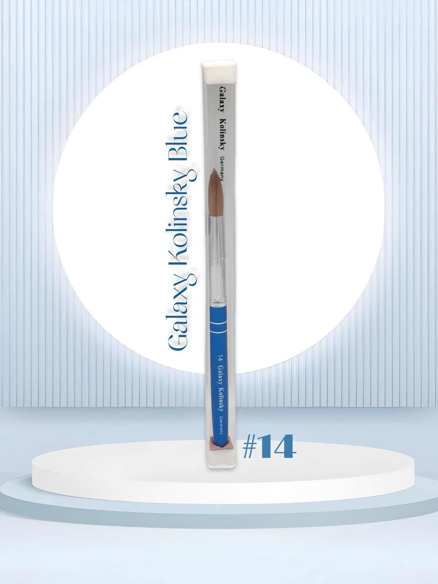 Galaxy Blue Kolinsky │ Acrylic Nail Brush │ Size #14