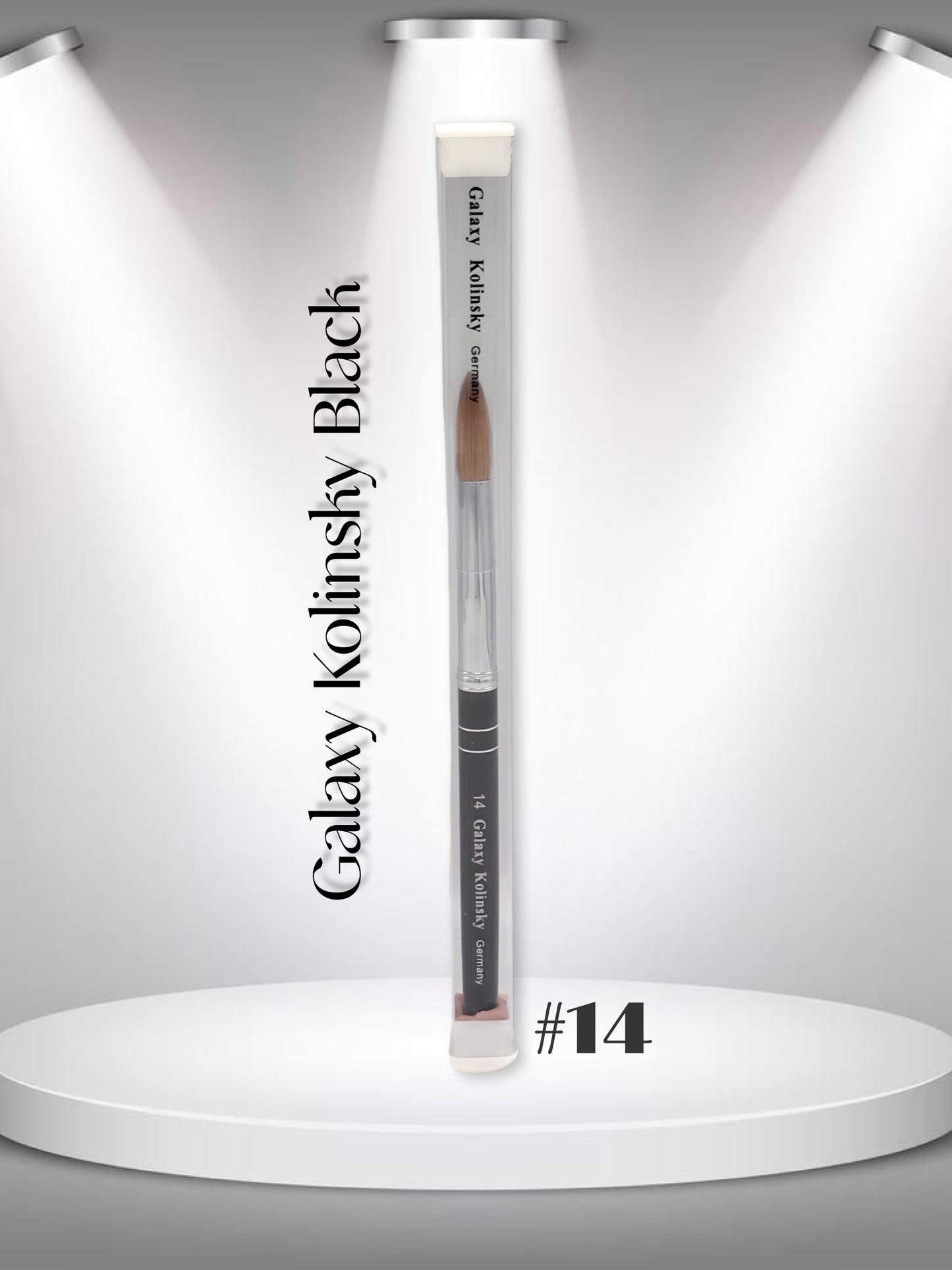 Galaxy Black Kolinsky │ Pincel para uñas acrílicas │ Tamaño #14