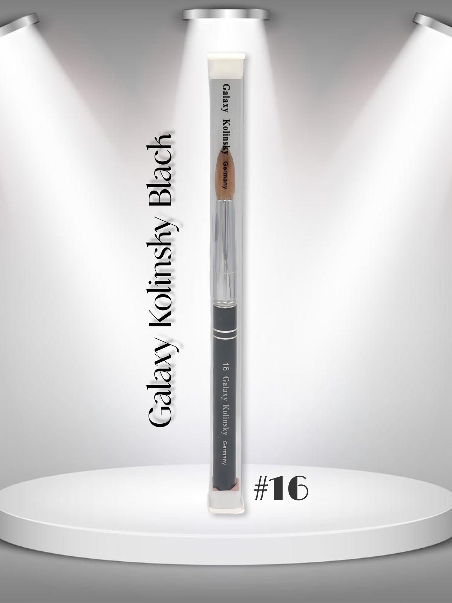 Galaxy Black Kolinsky │ Pincel para uñas acrílicas │ Tamaño #16