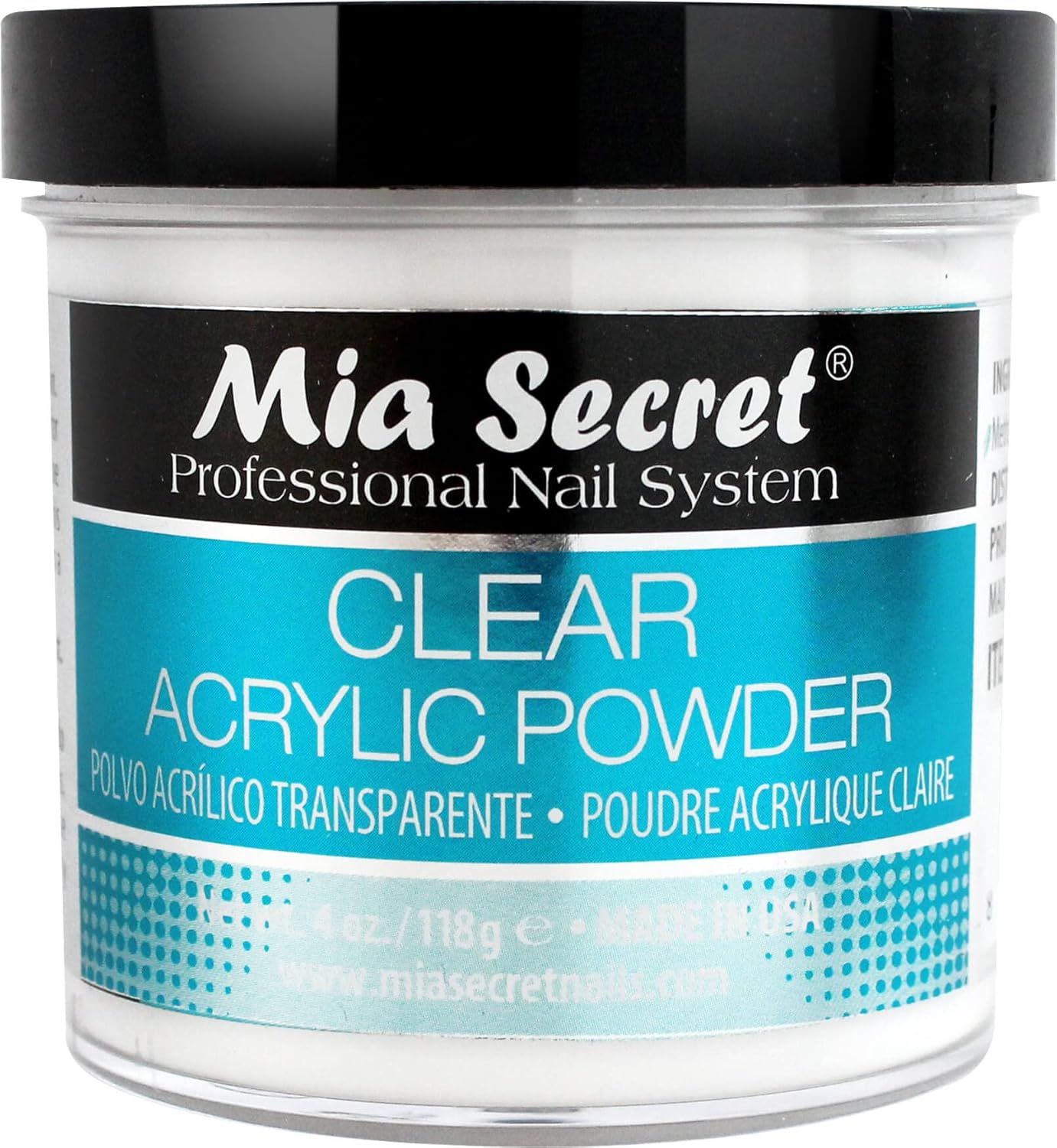 Mia Secret Clear Acrylic Powder (4oz)