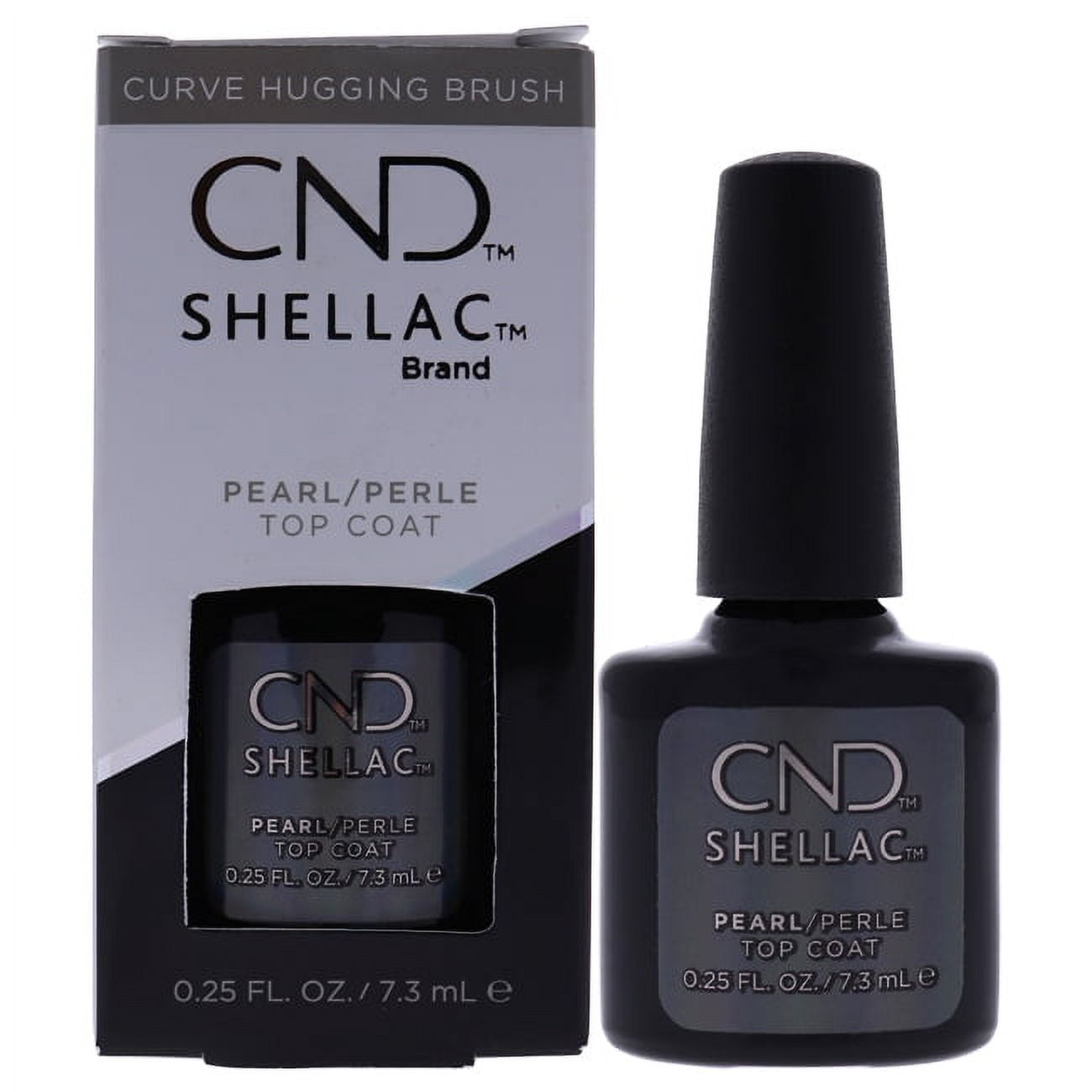 Color de uñas Shellac - Capa superior perlada de CND para mujeres - Esmalte de uñas de 0,25 oz