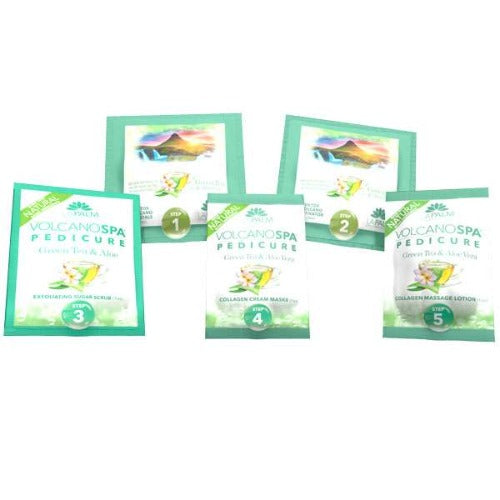 Volcano Spa | 6 Step pedicure kit | GREEN TEA & ALOE VERA