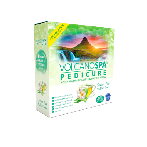Volcano Spa | 6 Step pedicure kit | GREEN TEA & ALOE VERA