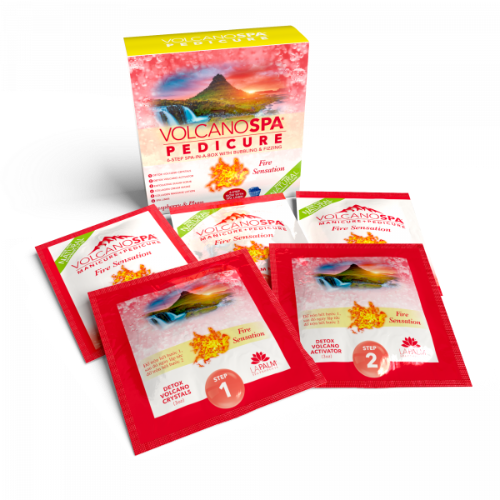 Volcano Spa | 6 Step pedicure kit | RASPBERRY PLUM (FIRE SENSATION)