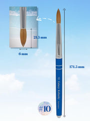 Galaxy Blue Kolinsky │ Acrylic Nail Brush │ Size #10