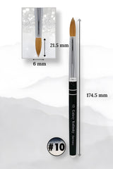 Galaxy Black Kolinsky │ Acrylic Nail Brush │ Size #10