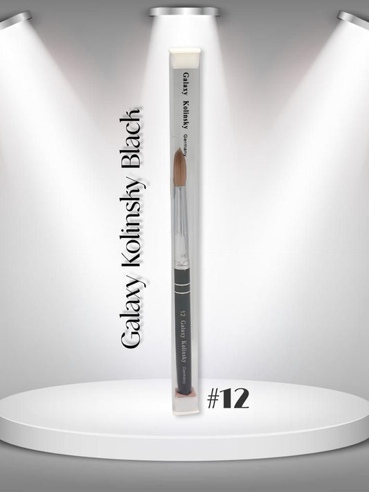Galaxy Black Kolinsky │ Acrylic Nail Brush │ Size #12