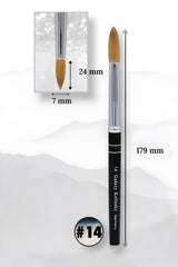 Galaxy Black Kolinsky │ Acrylic Nail Brush │ Size #14