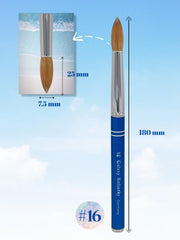 Galaxy Blue Kolinsky │ Acrylic Nail Brush │ Size #16