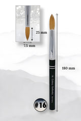 Galaxy Black Kolinsky │ Acrylic Nail Brush │ Size #16