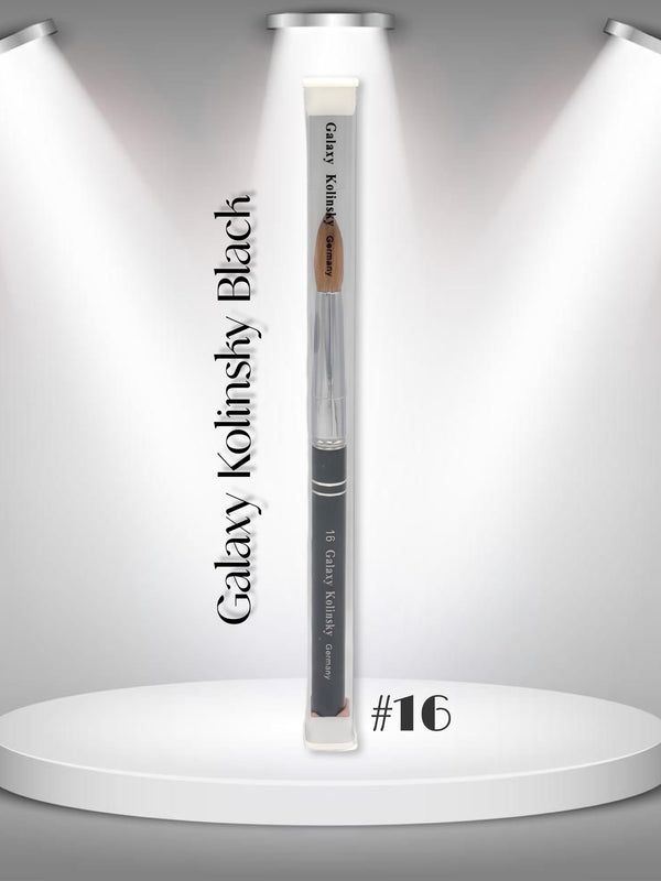 Galaxy Black Kolinsky │ Acrylic Nail Brush │ Size #16
