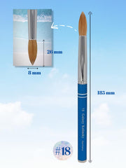 Galaxy Blue Kolinsky │ Acrylic Nail Brush │ Size #18
