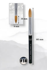 Galaxy Black Kolinsky │ Acrylic Nail Brush │ Size #18