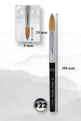 Galaxy Black Kolinsky │ Acrylic Nail Brush │ Size #22