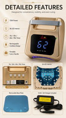 iPrincess V3 Cordless Rechargeable LED Nail Lamp -(Champagne Gold)