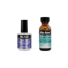 Mia Secret Professional Natural Nail Prep Dehydrate 0.5 oz and Xtra Bond 1 oz , Acid-Free Primer Set. Superior Bonding Primer for Acrylic Powder and Gel Nail Polish. Nail, Long-Lasting.