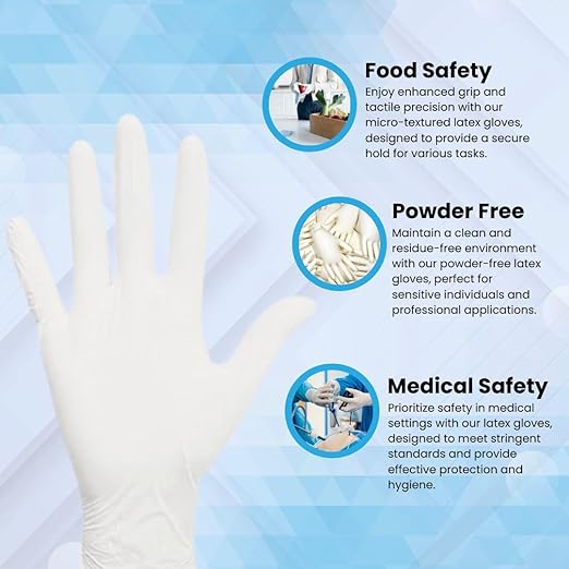 Shamrock - Latex medical Examination Gloves - Size S/M/L/XL - 10 box of 100
