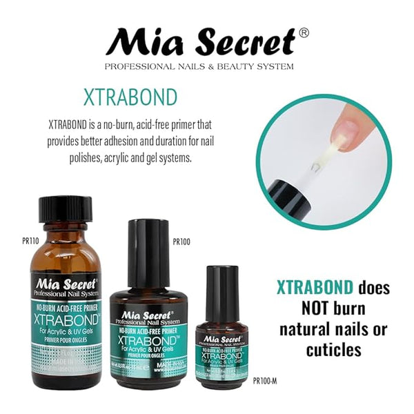 Mia Secret Professional Nail Prep pH Balance Dehydrator & XtraBond Acid-Free Primer 0.5 oz +