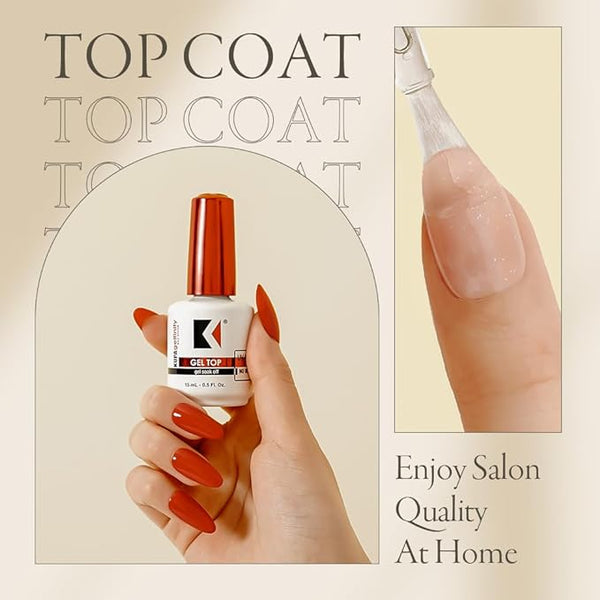 GelFinity | Kupa Top Coat Glossy Finish (No-Wipe) 0.5 Fl Oz