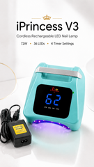 iPrincess V3 Cordless Rechargeable LED Nail Lamp -(Mint Aqua)