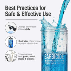 Barbicide Half Gallon Disinfectant Concentrate – 2 Pack | EPA-Registered, Professional Strength for Salons, Barbershops & Home Use | Kills Bacteria & Viruses, Anti-Rust Formula