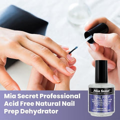 Mia Secret Professional Acid Free Natural Nail Prep Dehydrator, 15ml - Enhanced Bonding Dehydrator for Acrylic Powder and Gel Nail Polish