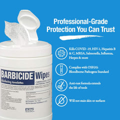 BARBICIDE Disinfecting Wipes - EPA-Registered Broad Spectrum Disinfectant wipes for Salon and Home | 160 Count (Pack of 1)
