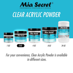 Mia Secret Clear Acrylic Powder (2oz)