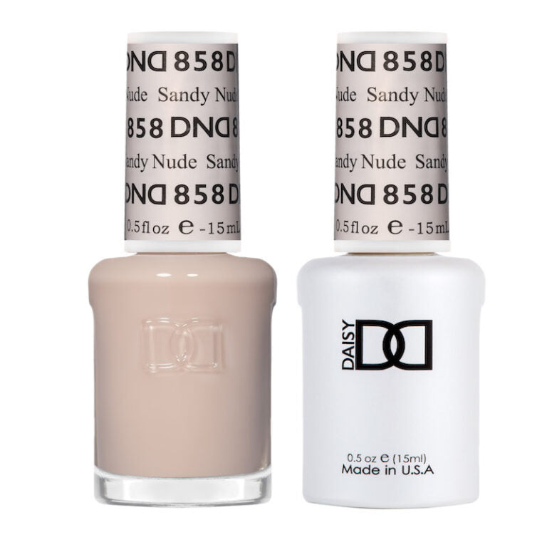 DND GEL DUO 858 Sandy Nude 0.5 Oz