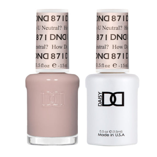 DND GEL DUO 871 How Do U Neutral? 0.5 Oz