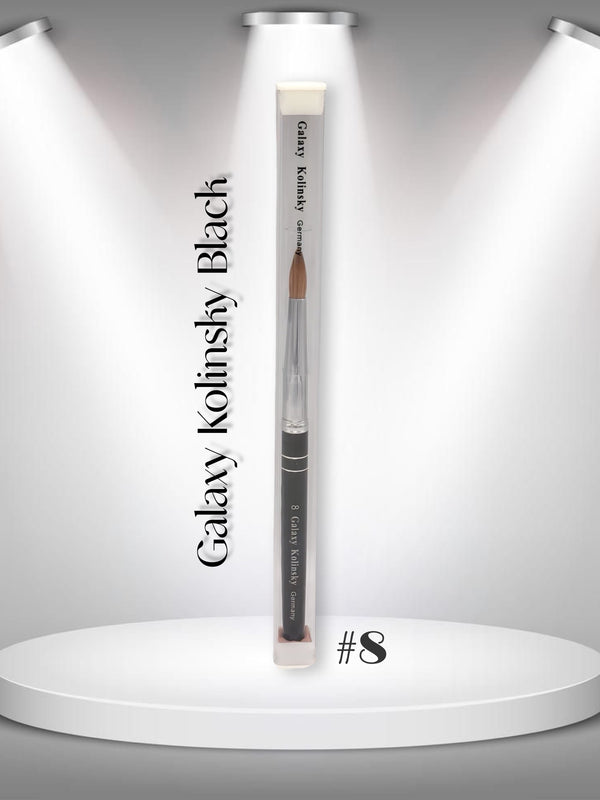 Galaxy Black Kolinsky │ Acrylic Nail Brush │ Size #8
