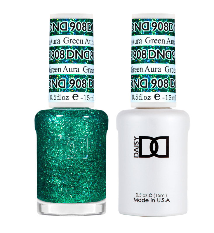 DND GEL DUO 908 Green Aura 0.5 Oz