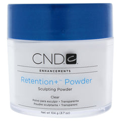 CND Retention+ Polvo acrílico para esculpir uñas, transparente, 3.7 oz 