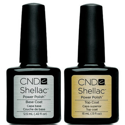 CND Shellac Nail Polish, Duraforce Top Coat (0.5 Fl Oz) and Base Coat (0.42 Fl Oz) Duo