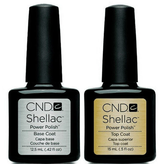 CND Shellac Nail Polish, Duraforce Top Coat (0.5 Fl Oz) and Base Coat (0.42 Fl Oz) Duo