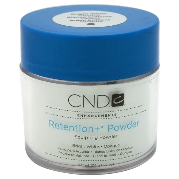 CND Retention+ Polvo acrílico para esculpir uñas, blanco brillante, 3.7 oz 
