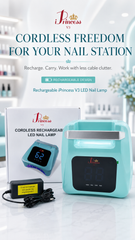 iPrincess V3 Cordless Rechargeable LED Nail Lamp -(Mint Aqua)
