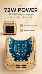 iPrincess V3 Cordless Rechargeable LED Nail Lamp -(Champagne Gold)