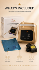 iPrincess V3 Cordless Rechargeable LED Nail Lamp -(Champagne Gold)