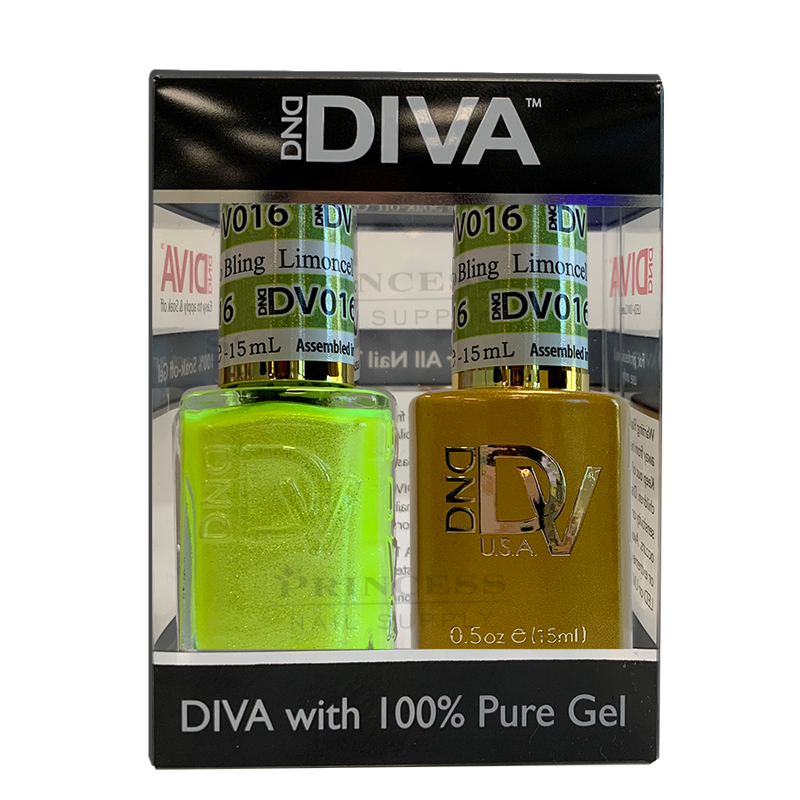 DND - DIVA Gel Duo #016 | Limoncello Bling