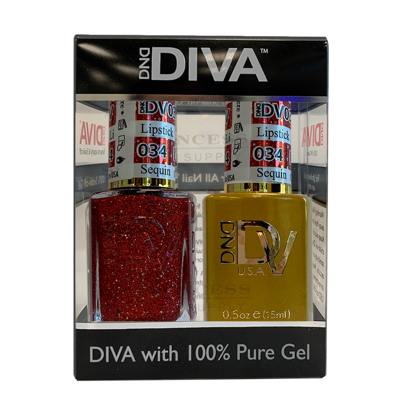 DND - DIVA Gel Duo #034 | Sequin Lipstick