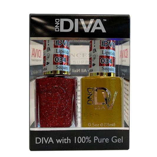 DND - DIVA Gel Duo #034 | Sequin Lipstick