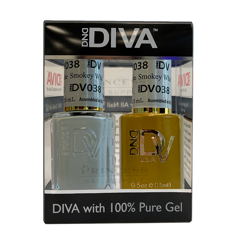 DND - DIVA Gel Duo #038 | Smokey White