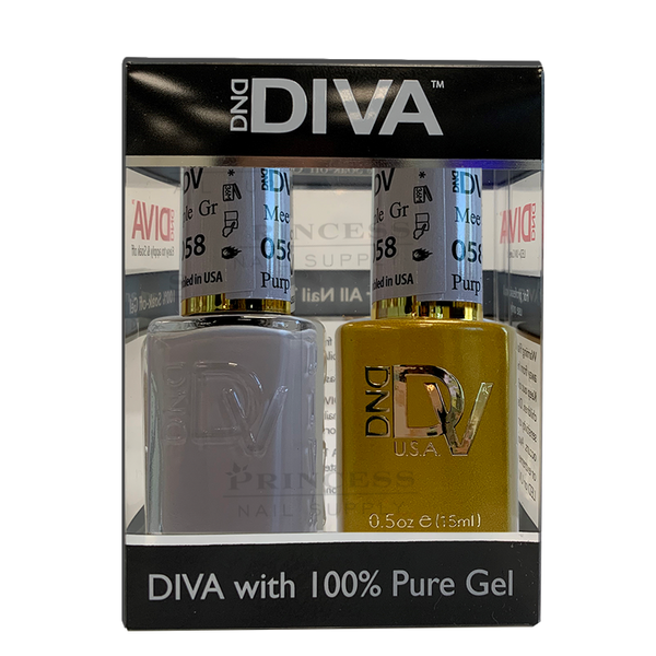 DND - DIVA Gel Duo #058 | Gray Meets Purple