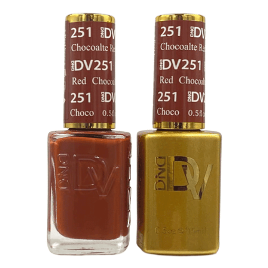 DND - DIVA Gel Duo #251 | Chocolate Red