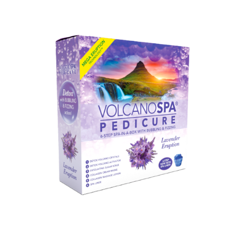 Balneario Volcán | Kit de pedicura de 6 pasos | ERUPCIÓN DE LAVANDA