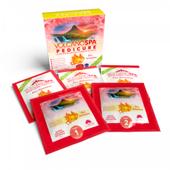 Balneario Volcán | Kit de pedicura de 6 pasos | CIRUELA FRAMBUESA (SENSACIÓN DE FUEGO)