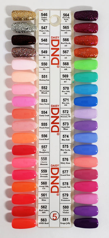 DND & DC | Color chart |  Color Sample Chart Palette Display Swatch