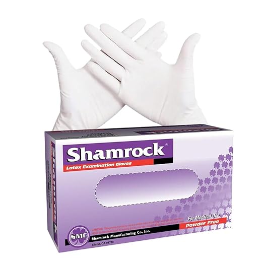 Shamrock - Guantes de examen de látex - Talla S/M/L/XL - 10 caja de 100 