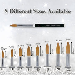 Galaxy Black Kolinsky │ Acrylic Nail Brush │ Size #20